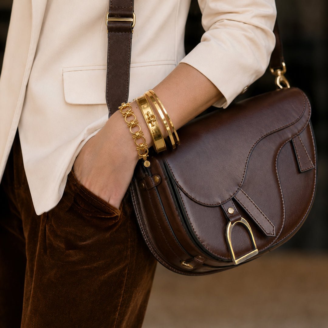 Bocara - Horse Bit Equestrian Link Bracelet in Gold Urban-Equestrian