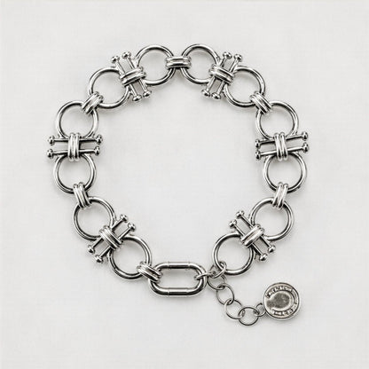 Bocara - Horse Bit Equestrian Link Bracelet in Silver Urban-Equestrian