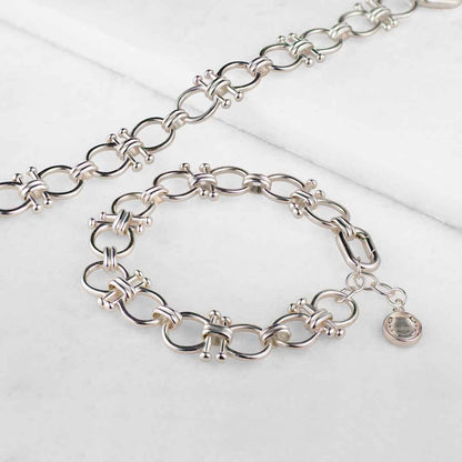 Bocara - Horse Bit Equestrian Link Bracelet in Silver Urban-Equestrian