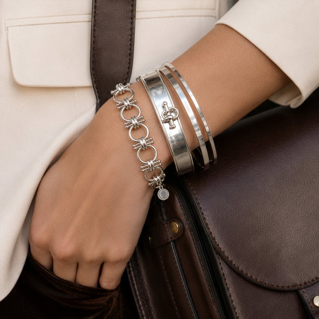 Bocara - Horse Bit Equestrian Link Bracelet in Silver Urban-Equestrian