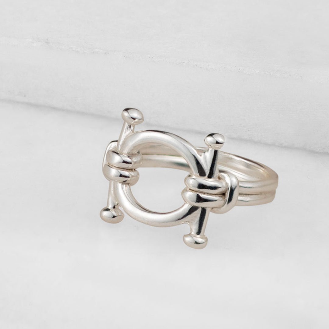 Bocara - Horse Bit Equestrian Ring in Silver Urban-Equestrian