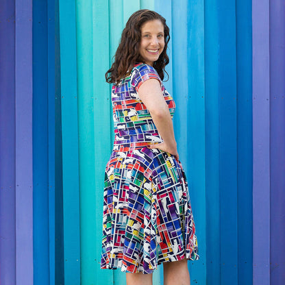 Adult "Check Meowt" Rainbow Books & Cats Super Twirler Dress with Pockets Princess Awesome & Boy Wonder