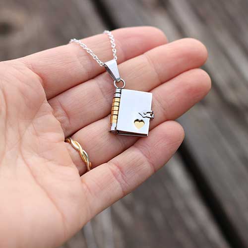 Book with Pages Necklace Princess Awesome & Boy Wonder