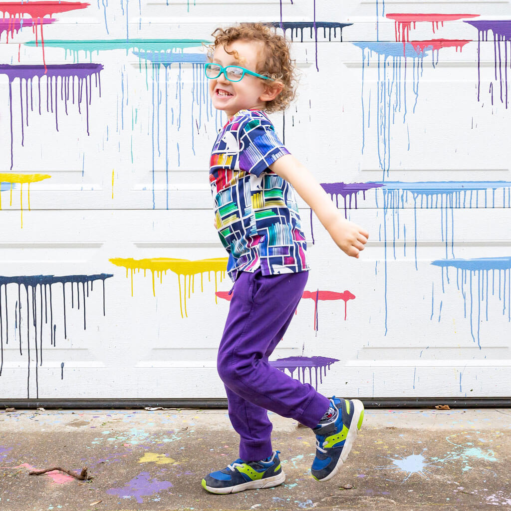 "Check Meowt" Rainbow Books & Cats Henley Short Sleeve Tee Princess Awesome & Boy Wonder