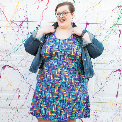 "Lost in the Stacks" Adult Books Sleeveless Dress with Pockets Princess Awesome & Boy Wonder