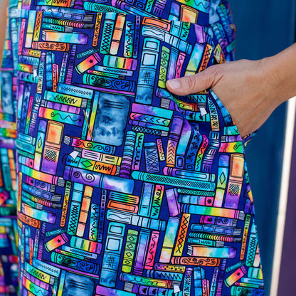 "Lost in the Stacks" Adult Books Sleeveless Dress with Pockets Princess Awesome & Boy Wonder