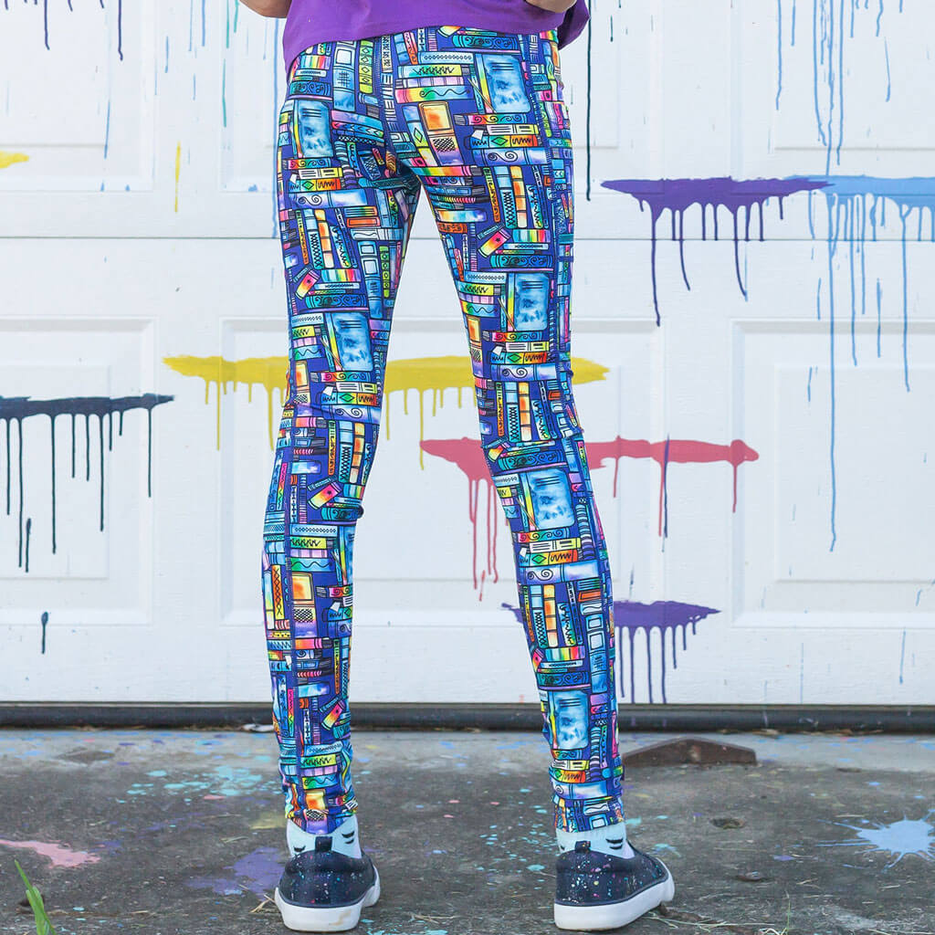 "Lost in the Stacks" Books Leggings with Pockets Princess Awesome & Boy Wonder