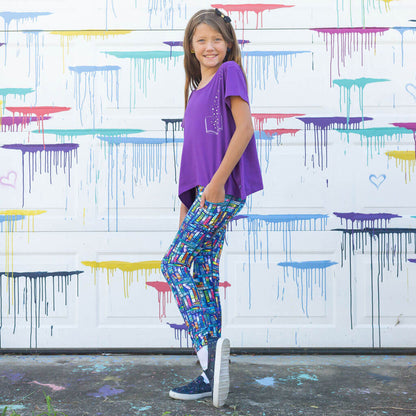 "Lost in the Stacks" Books Leggings with Pockets Princess Awesome & Boy Wonder
