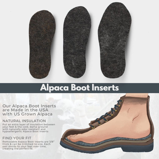 American Fiber Pool Alpaca Foot Warmers - Shoe Inserts - Insoles Purely Alpaca