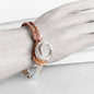 Bosal - Leather laced Horseshoe Bracelet in Natural and Silver Urban-Equestrian