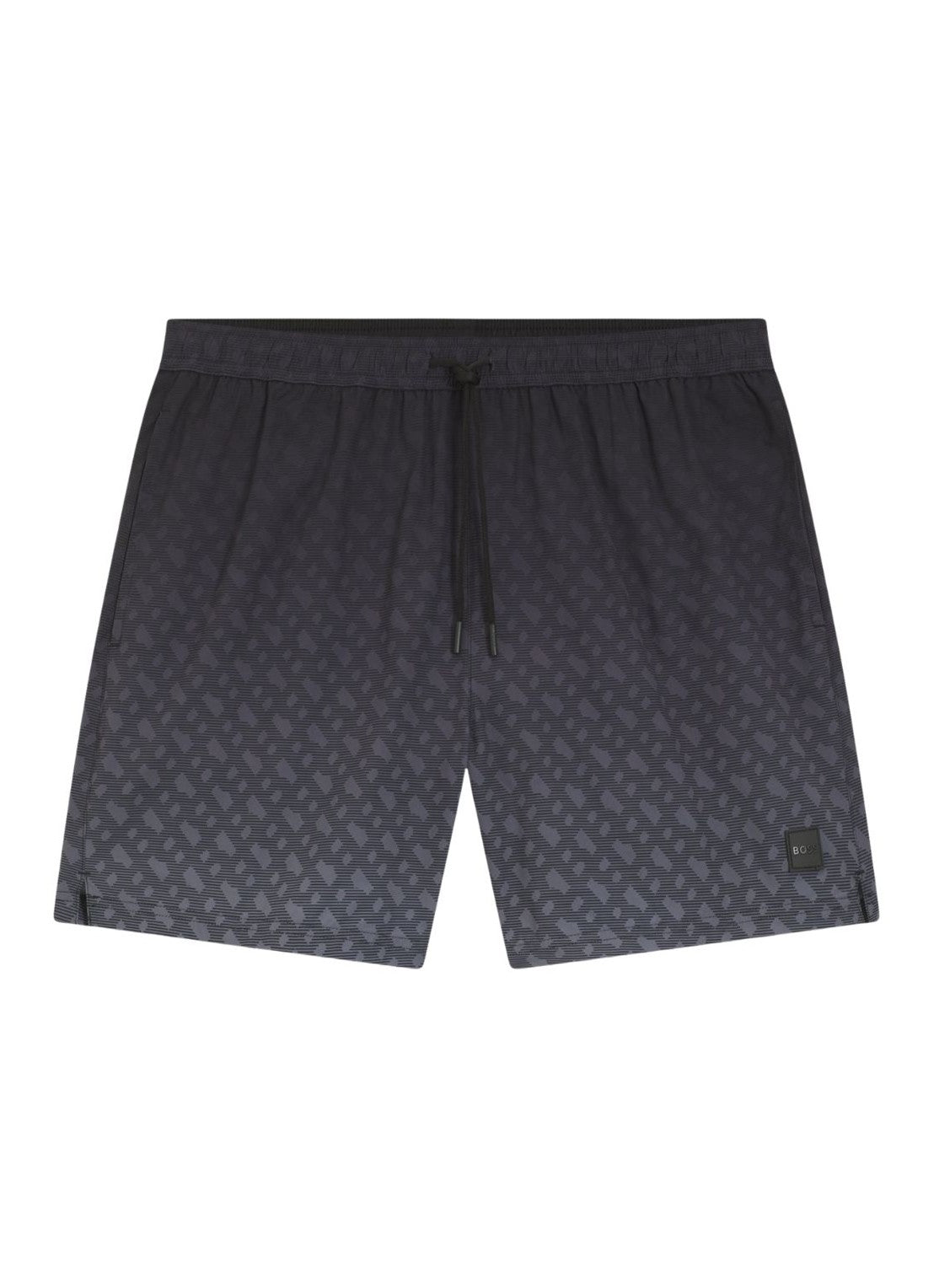 Boss Vale Monogram Print Shorts - Black Denim Exchange
