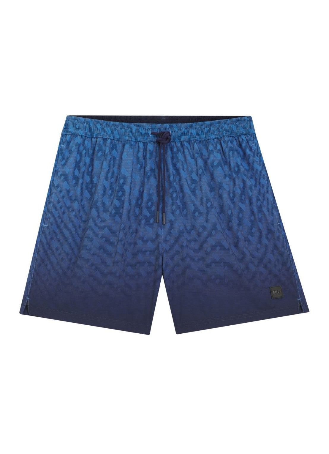Boss Vale Monogram Print Shorts - Blue Denim Exchange