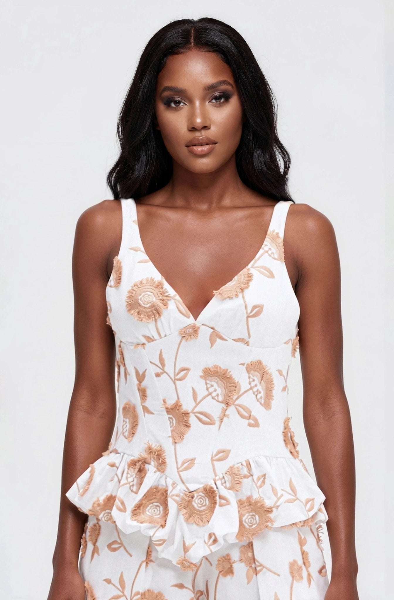 Botanical Poplin Top – Off White XO, Tina