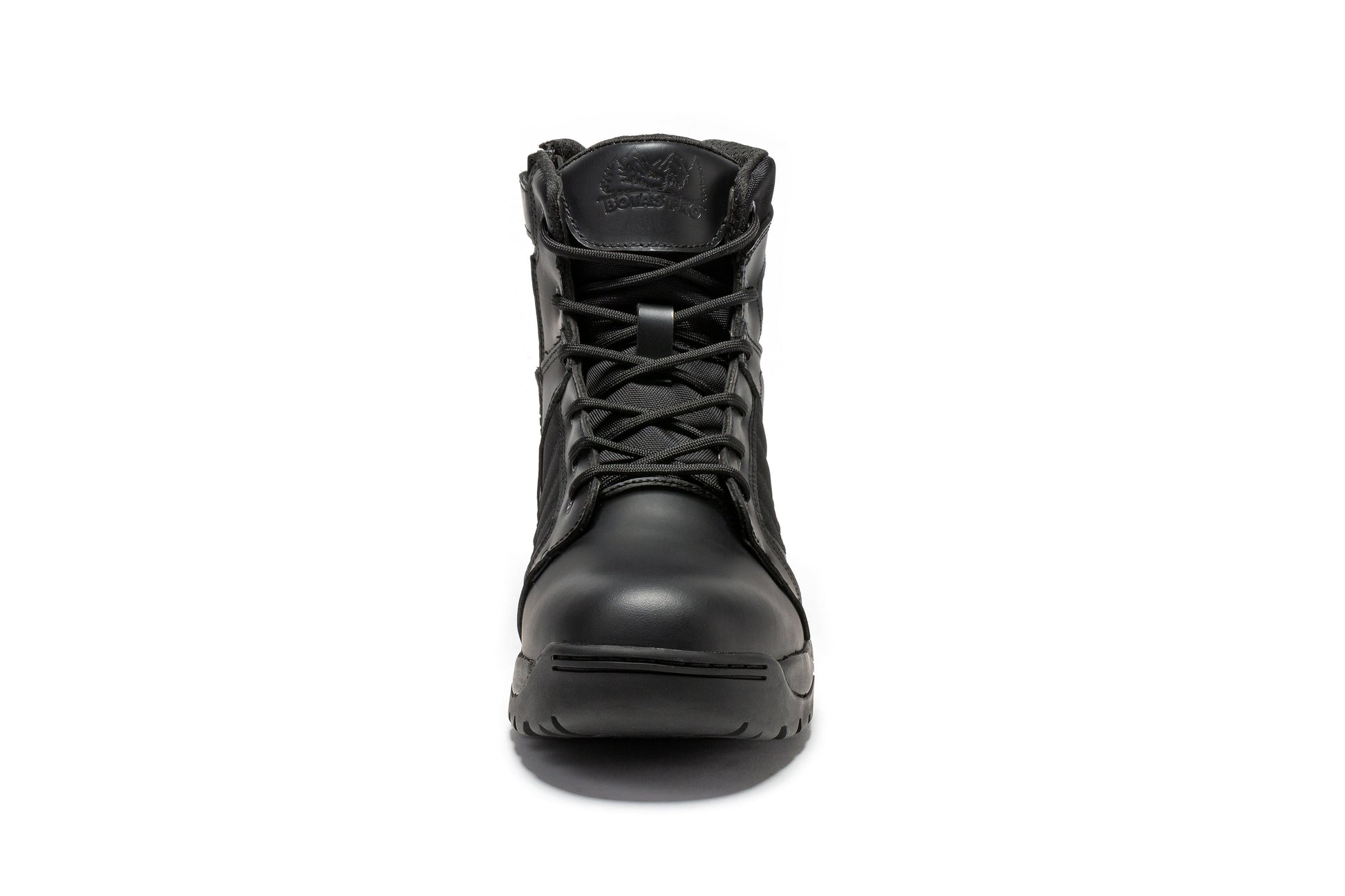 Botas Pro Black Men's 6 inch Side Zipper Rubber Sole Tactical Boots BMP111BK Rock Rooster Footwear Inc