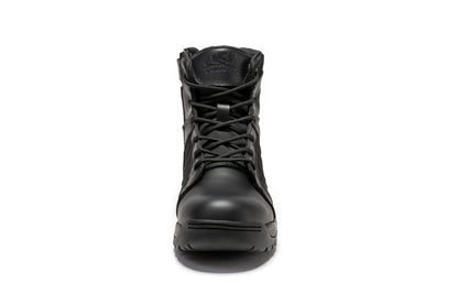 Botas Pro Black Men's 6 inch Side Zipper Rubber Sole Tactical Boots BMP111BK Rock Rooster Footwear Inc