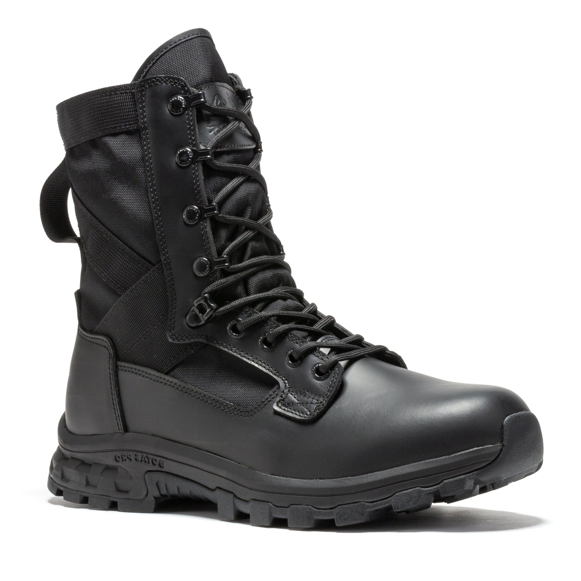 Botas Pro Black Men's 8 inch Side Zipper Military Tactical Boots BP401BK Rock Rooster Footwear Inc