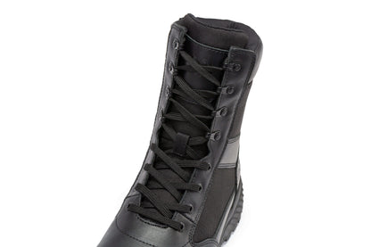 Botas Pro Black Men's 8 inch Side Zipper Military Tactical Boots BP703 Rock Rooster Footwear Inc