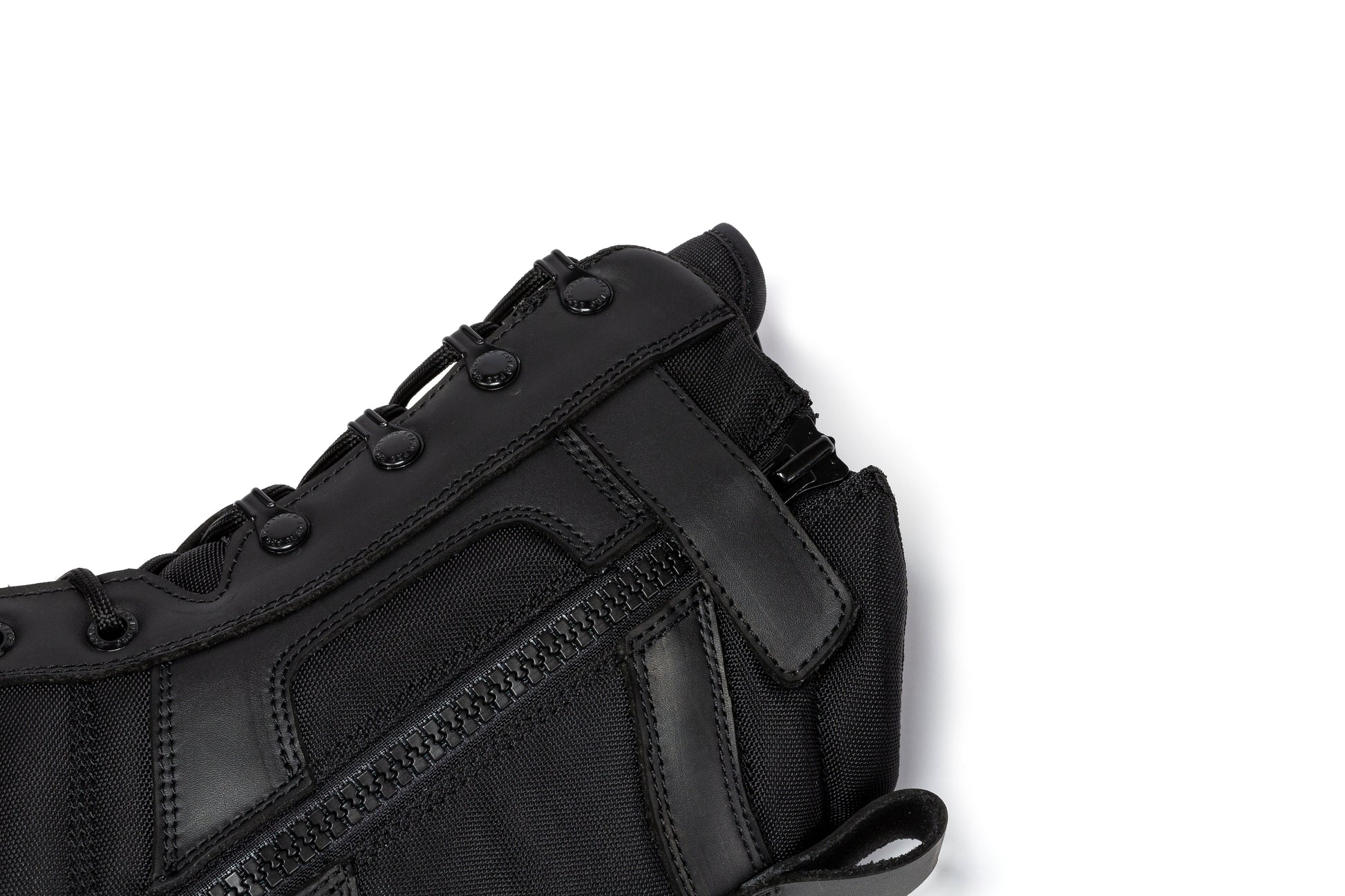 Botas Pro Black Men's 8 inch Side Zipper Rubber Sole Tactical Boots BMP110BK Rock Rooster Footwear Inc