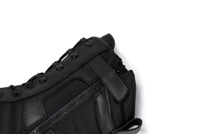 Botas Pro Black Men's 8 inch Side Zipper Rubber Sole Tactical Boots BMP110BK Rock Rooster Footwear Inc