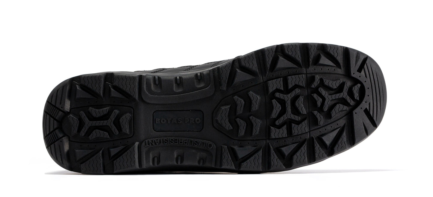 Botas Pro Black Men's 8 inch Side Zipper Rubber Sole Tactical Boots BMP110BK Rock Rooster Footwear Inc