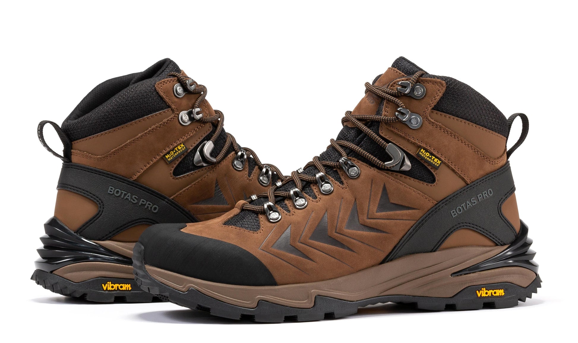 Botas Pro Brown 6 Inch Waterproof Hiking Boots with VIBRAM® Traction Lug Outsole  BP22121 Rock Rooster Footwear Inc