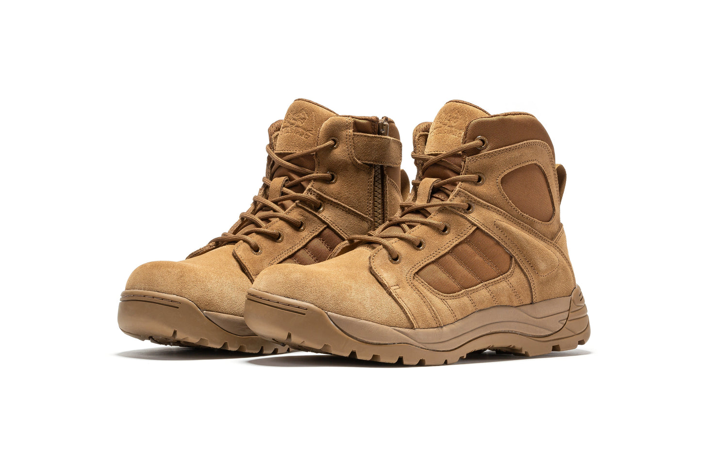 Botas Pro Coyote Men's 6 inch Side Zipper Rubber Sole Tactical Boots BMP111CT Rock Rooster Footwear Inc