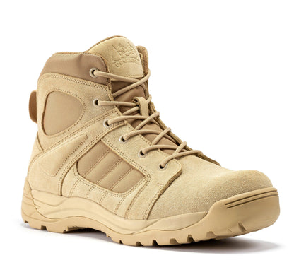 Botas Pro Sand Men's 6 inch Side Zipper Rubber Sole Tactical Boots BMP110 Rock Rooster Footwear Inc