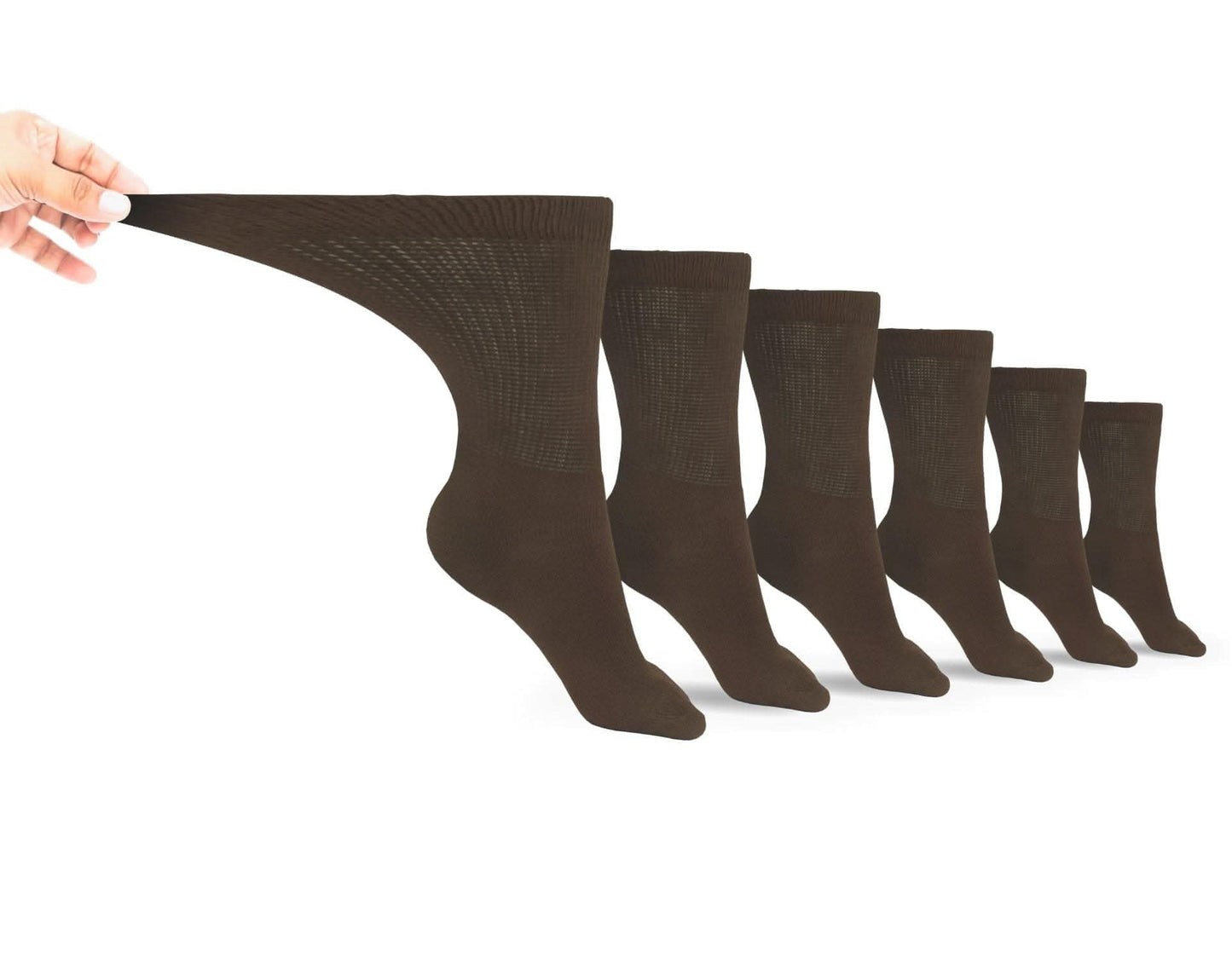 Non-binding Cotton Diabetic Crew Socks (6-pair Pack) DSC