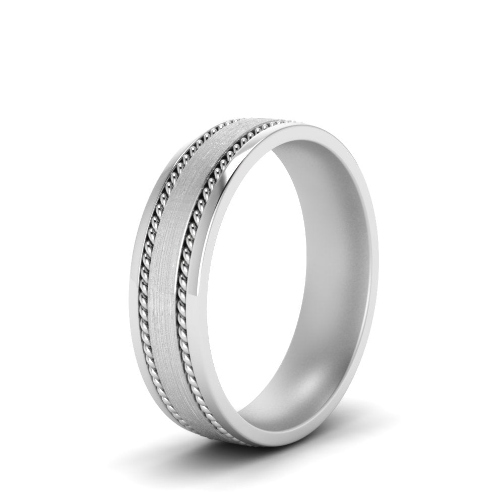 Braided Mens Wedding Ring Fascinating Diamonds