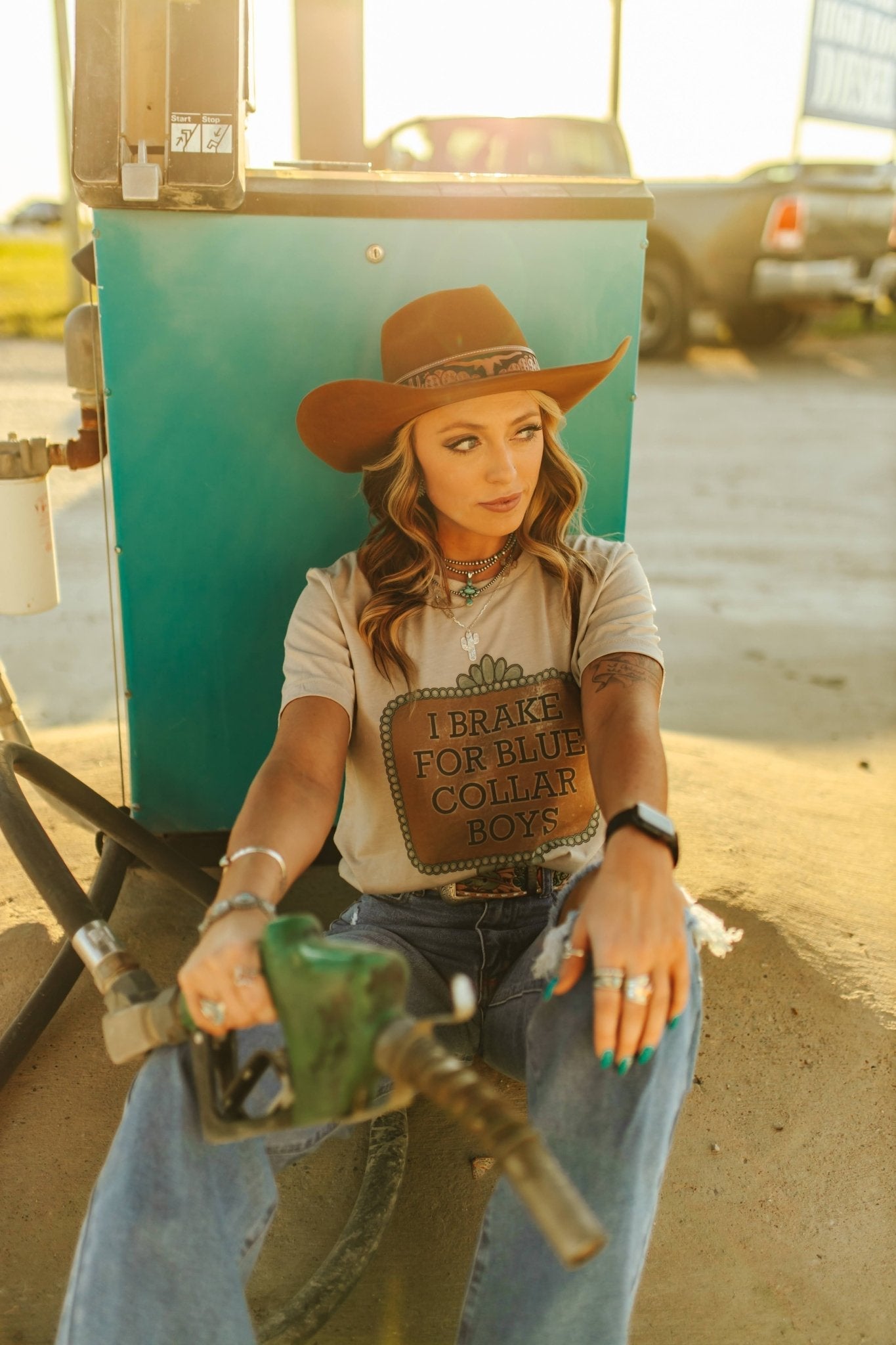 Brake For Blue Collar Boys Graphic Tee Wild Junkie
