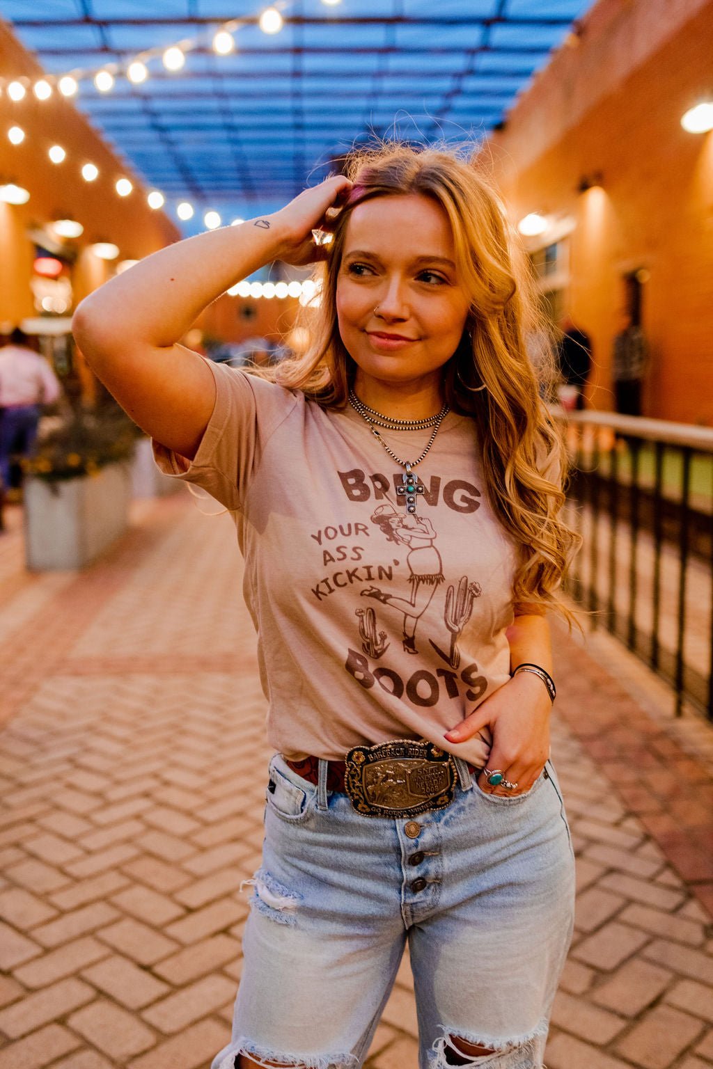 Bring Your Ass Kickin Boots Graphic Tee Wild Junkie