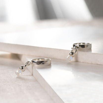 Brio - Moonstone Horse Bit Equestrian Ring in Silver Urban-Equestrian