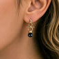 Brioette - Black Onyx Horse Bit Earring Equestrian in Gold Urban-Equestrian