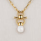 Briolette - Moonstone Equestrian Horse Bit Necklace in Gold Urban-Equestrian