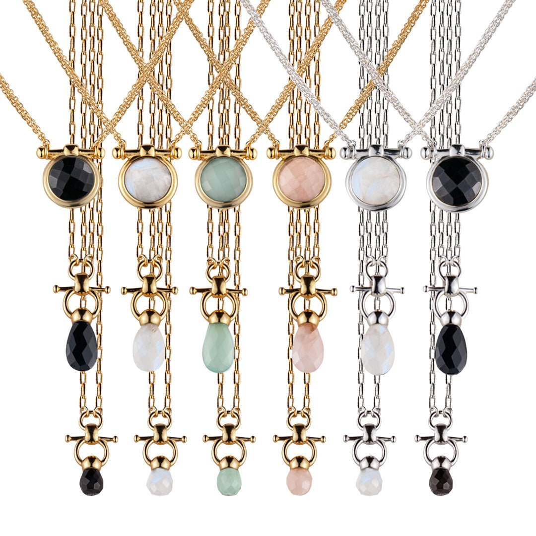 Droplette - Moonstone Horse Bit Equestrian Earring in Gold Urban-Equestrian