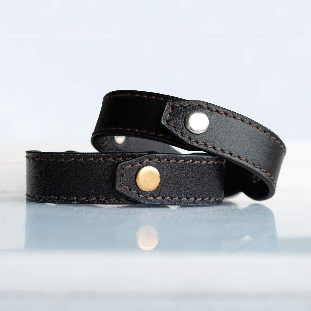 Bronson - Equestrian Leather Horse Bit Bracelet in Silver Urban-Equestrian