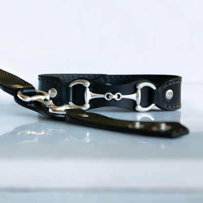 Bronson - Equestrian Leather Horse Bit Bracelet in Silver Urban-Equestrian