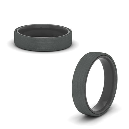 Brushed 2 Tone Mens Wedding Ring Fascinating Diamonds
