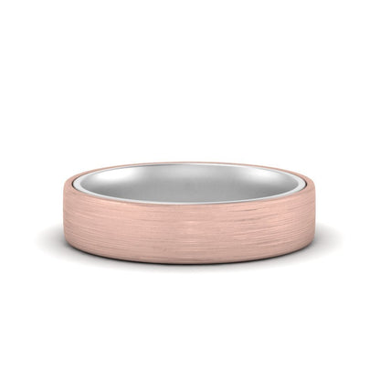 Brushed 2 Tone Mens Wedding Ring Fascinating Diamonds