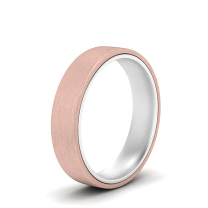 Brushed 2 Tone Mens Wedding Ring Fascinating Diamonds