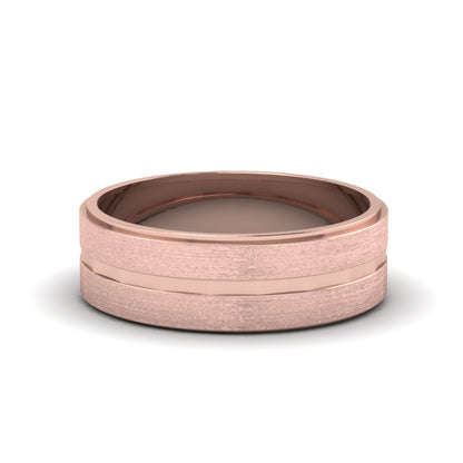 Brushed Finish Band Fascinating Diamonds