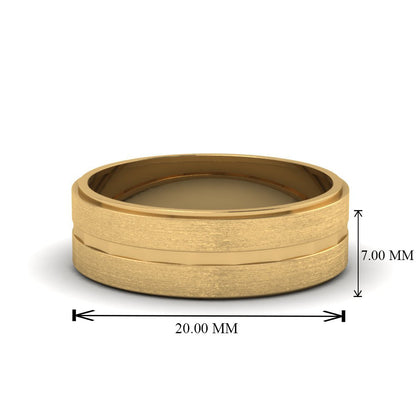Brushed Finish Band Fascinating Diamonds