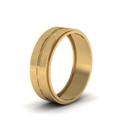 Brushed Finish Band Fascinating Diamonds