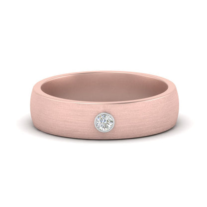 Brushed Mens Solitaire Promise Band Fascinating Diamonds