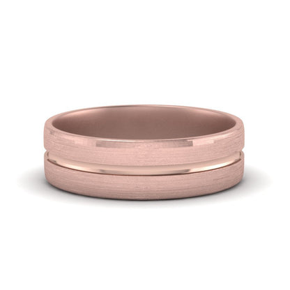 Brushed Mens Wedding Band Fascinating Diamonds