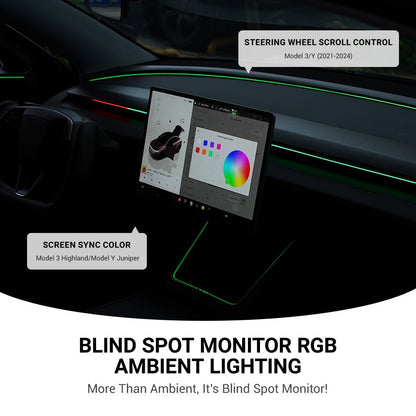 TESERY NeuroLight丨Model 3/Y Dashboard RGB Lights with Integrated BSD System Tesery Official Store