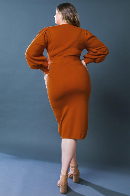 ADORABLE IDEAL SWEATER MIDI DRESS Flying Tomato