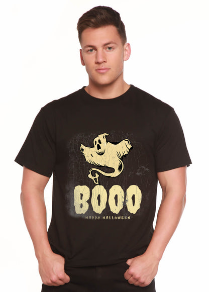 Happy Halloween Graphic Men's Bamboo Viscose/Organic Cotton Short Sleeve T-Shirt Spun Bamboo