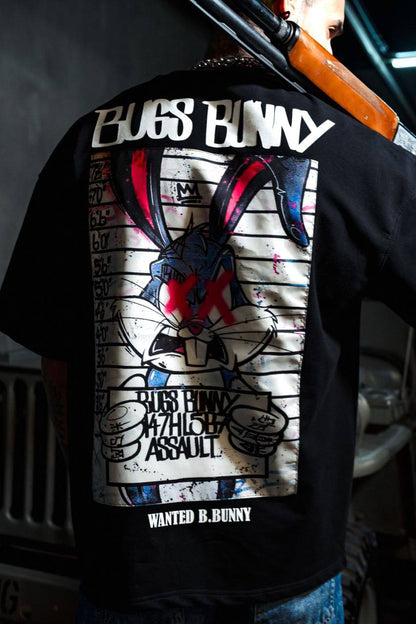 Men's Oversize 'Bugs Bunny' Graphic T-Shirt - Streetwear Looney Tunes Tee Withinblack