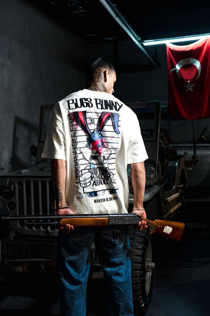 Men's Oversize 'Bugs Bunny' Graphic T-Shirt - Streetwear Looney Tunes Tee Withinblack